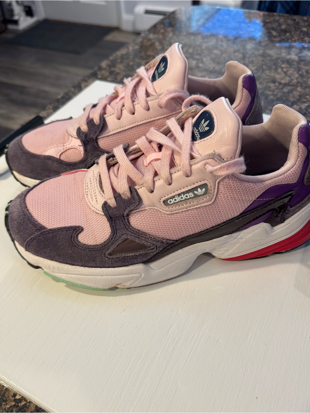 adidas Women’s Pink, Purple Falcon Sneakers